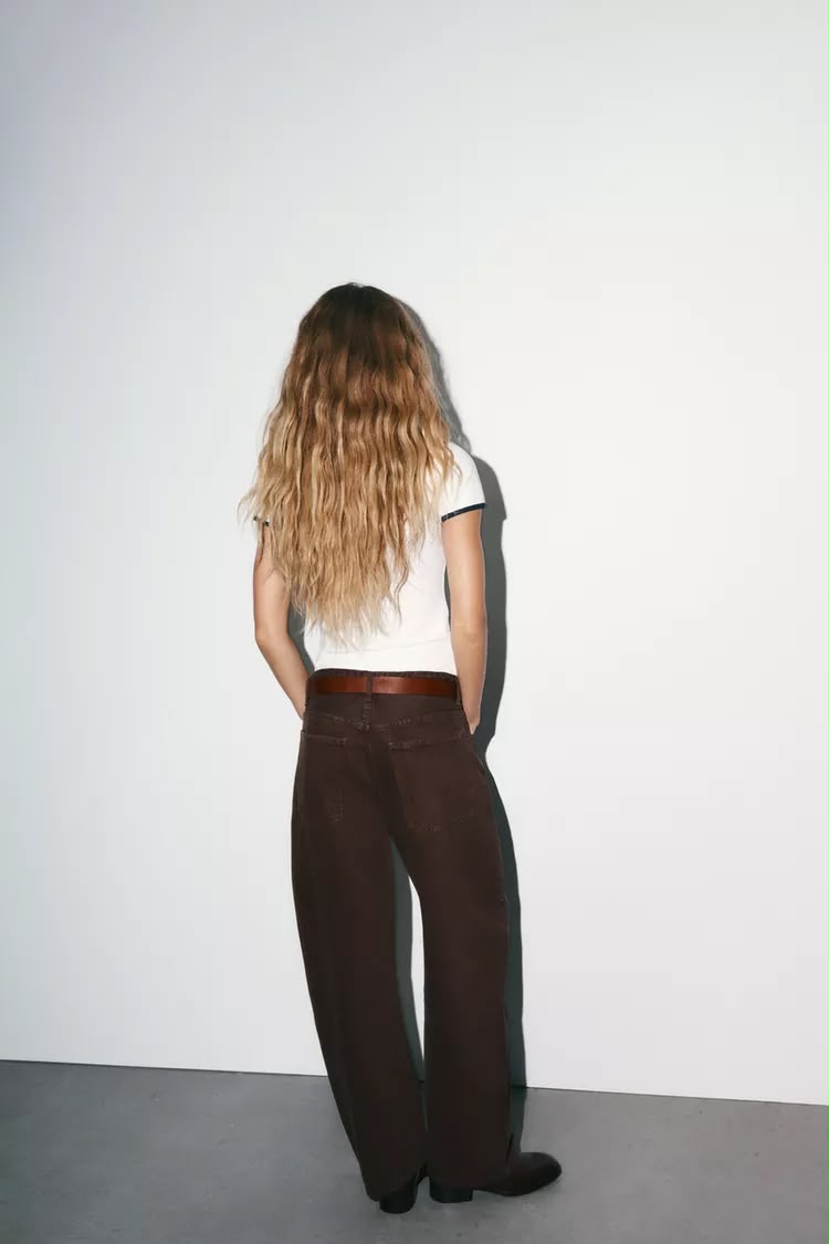 TRF Baggy Barrel Mid Waist Jeans