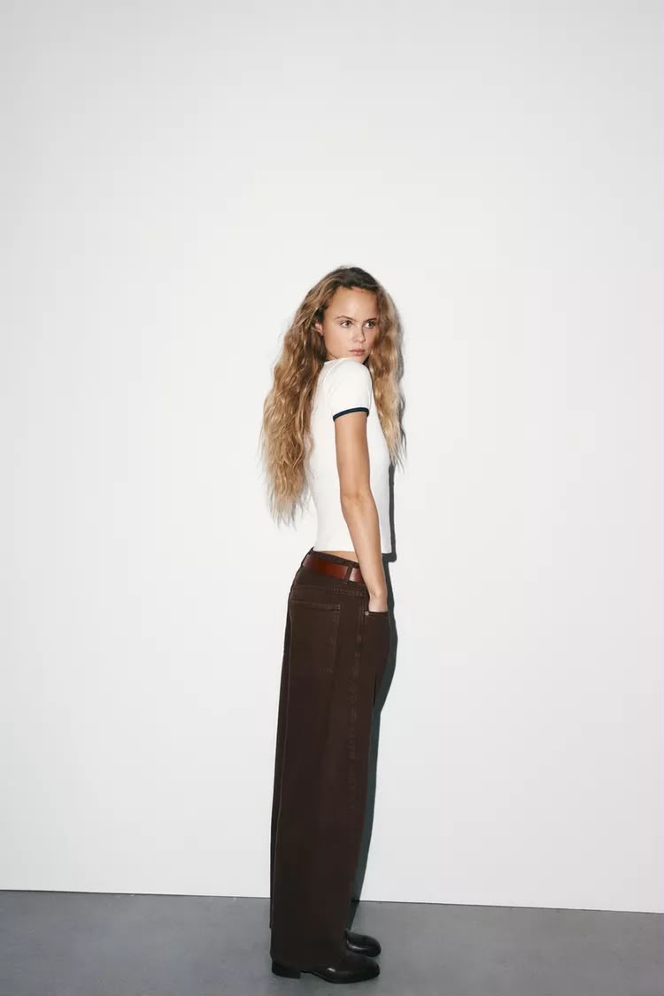 TRF Baggy Barrel Mid Waist Jeans