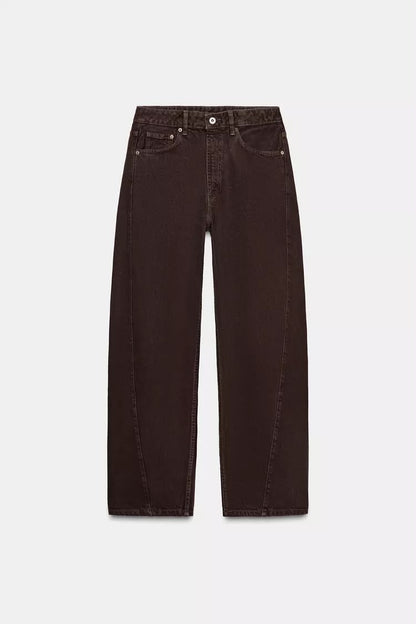 TRF Baggy Barrel Mid Waist Jeans