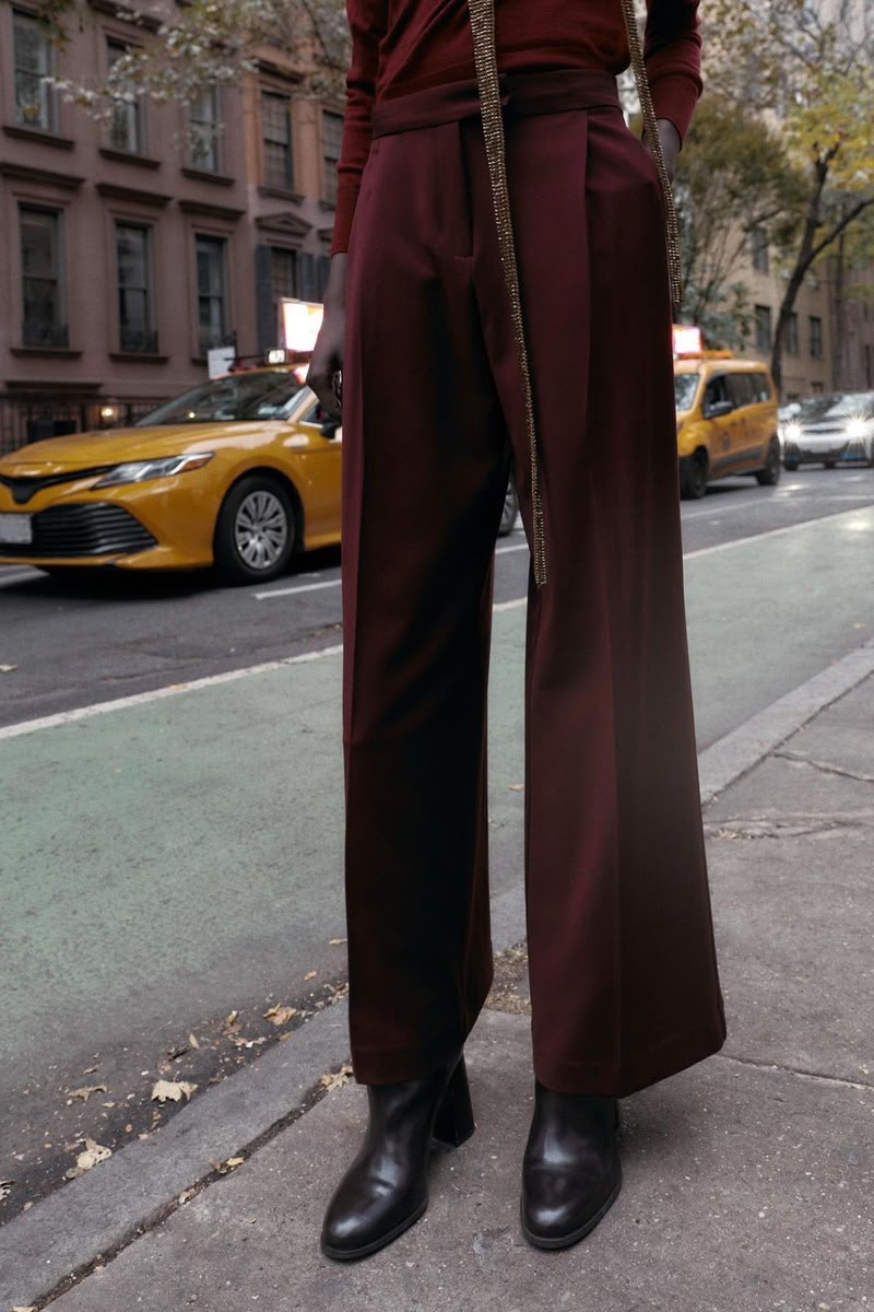 Zara High Waist Wide Leg Trouser