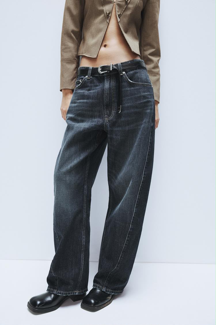 Zara Mid Waist Baggy Barrel