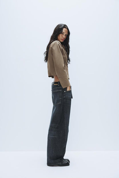 Zara Mid Waist Baggy Barrel