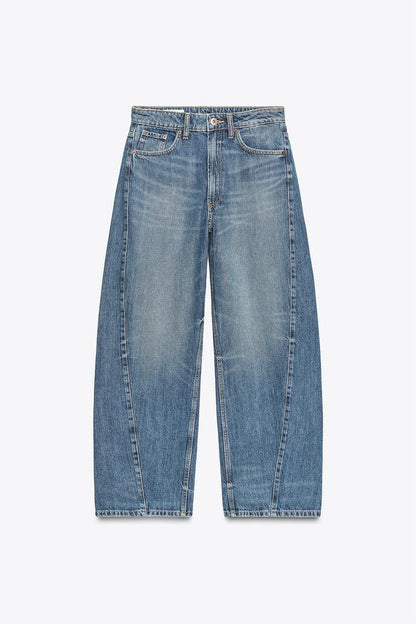 TRF Mid Waist Baggy Barrel Jeans