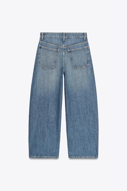 TRF Mid Waist Baggy Barrel Jeans