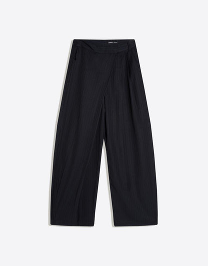 Bershka Crossover Waist Loose Fitting Trouser