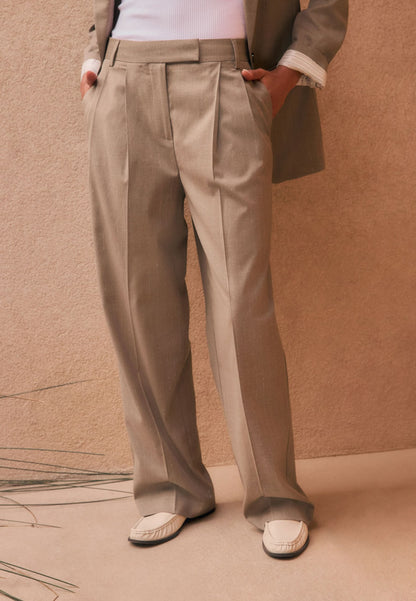 Neutral Stripe Tailored Trouser