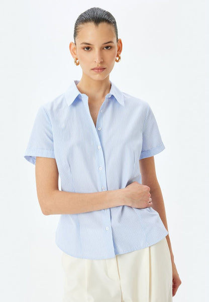 Button Down Stripe Blouse