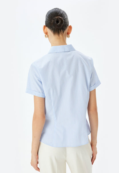 Button Down Stripe Blouse