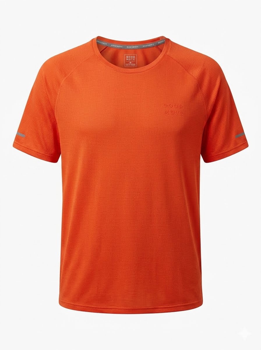 Good Move Men's Persist Gym T-Shirt - Burnt Orange.