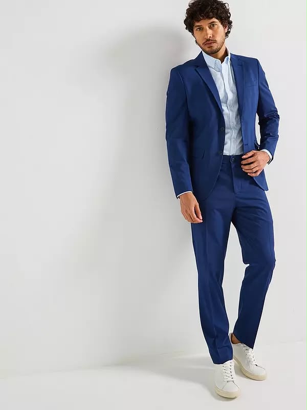 Slim Fit Liam Flex Suit Trouser Blue
