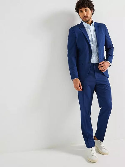 Slim Fit Liam Flex Suit Trouser Blue