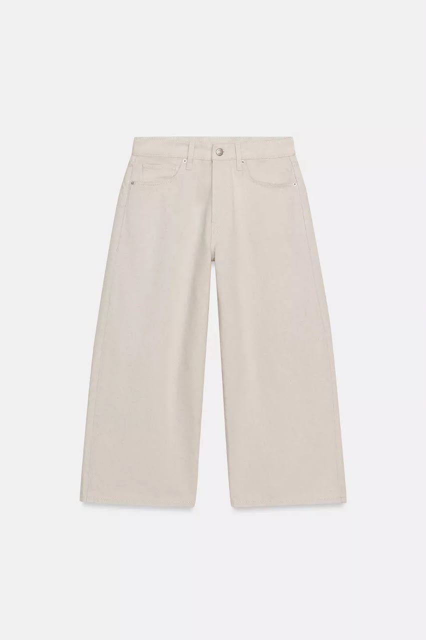 Zara Mid Waist Culottes Jeans