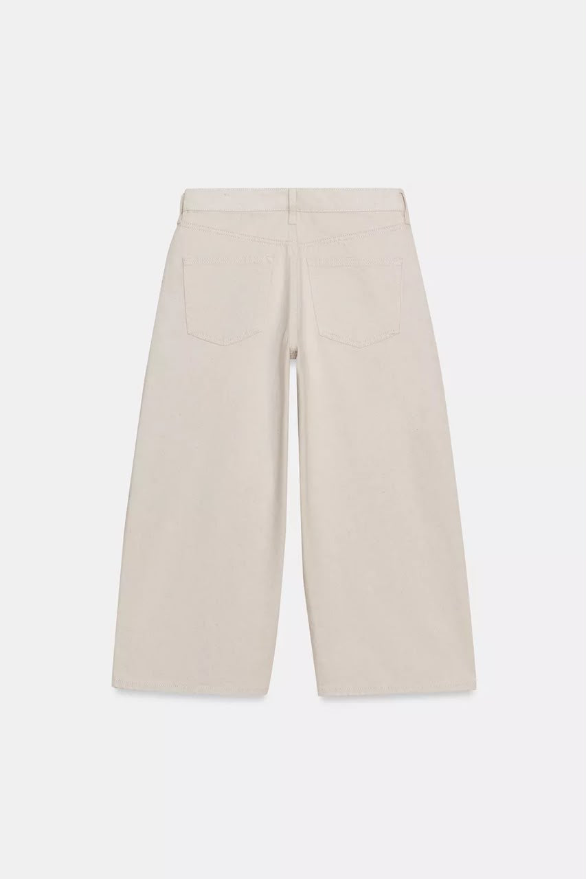 Zara Mid Waist Culottes Jeans
