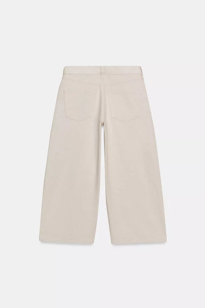 Zara Mid Waist Culottes Jeans