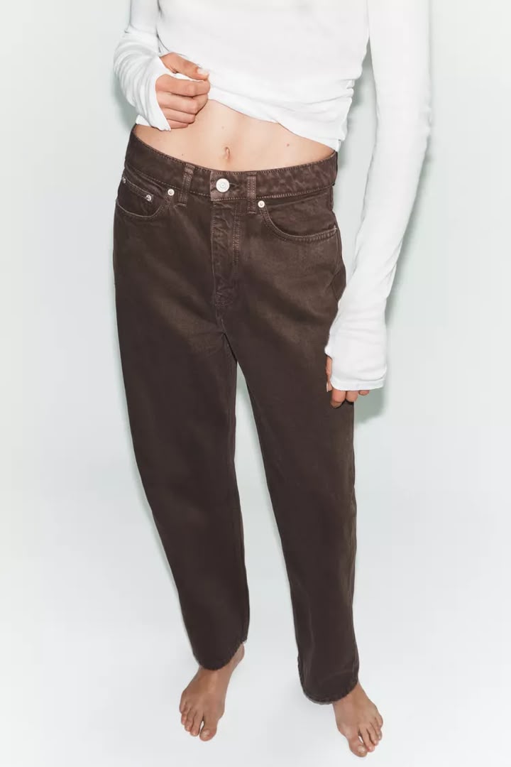 Zara TRF Mom Fit High Waist Jean