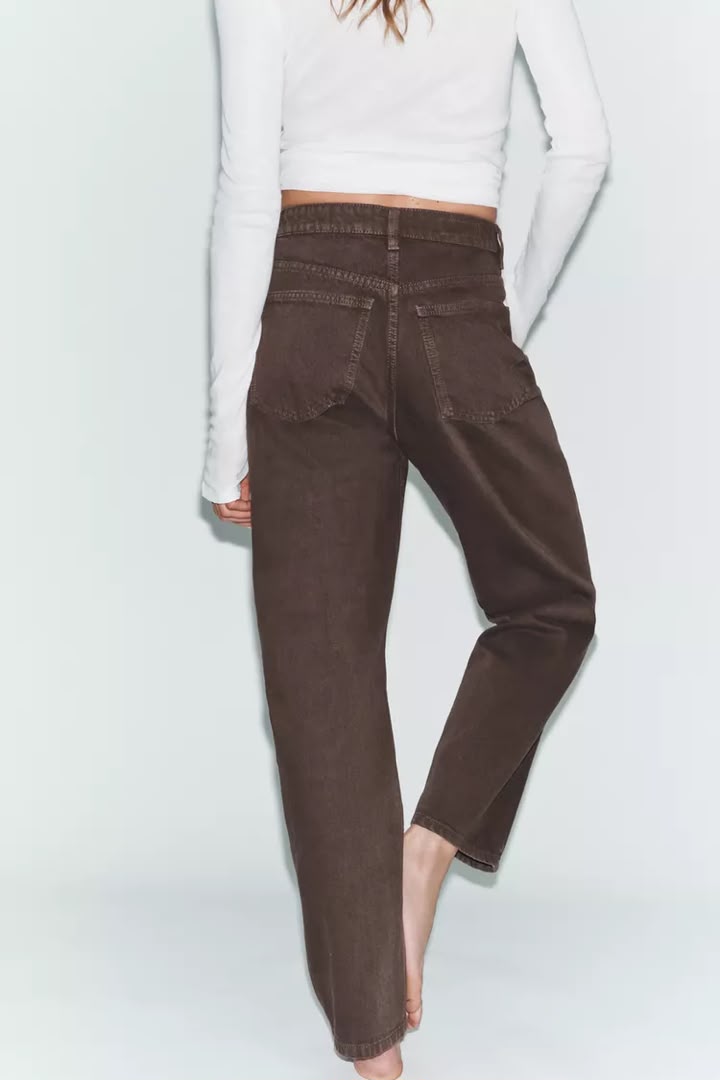 Zara TRF Mom Fit High Waist Jean