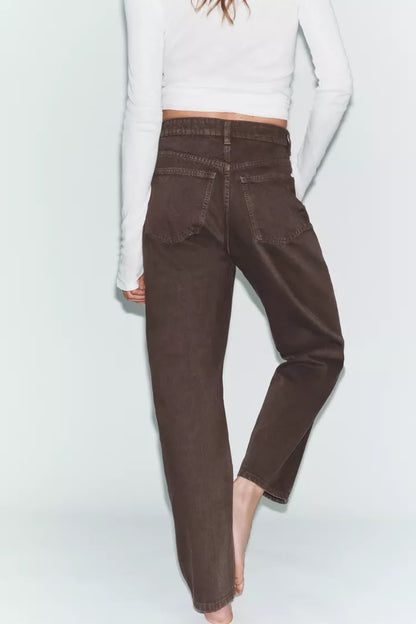 Zara TRF Mom Fit High Waist Jean