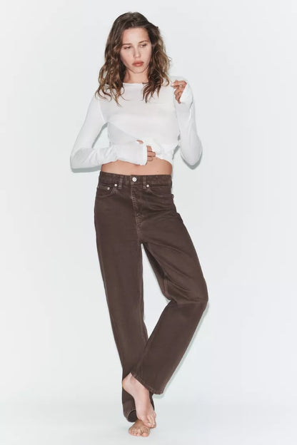 Zara TRF Mom Fit High Waist Jean