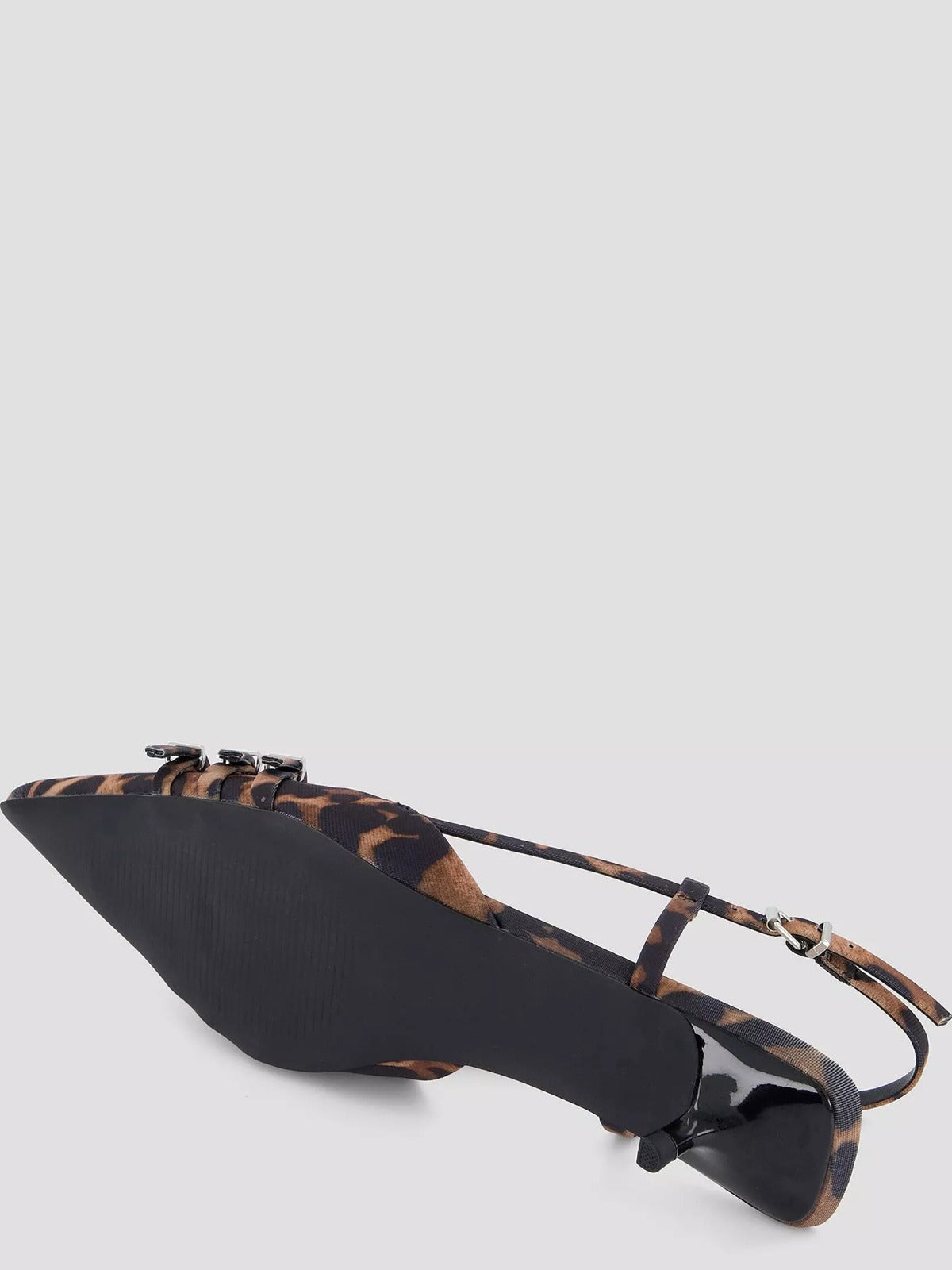 Kitten Heel Sling Back Court Shoe - Leopard