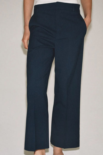 ZW Collection Pinstriped Navy Trouser