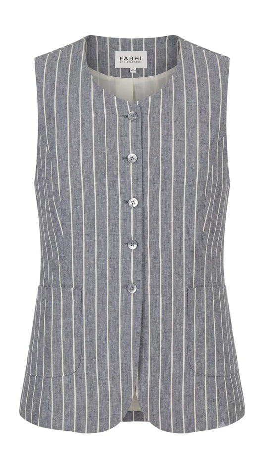 Farhi Pinstripe Tailored Waistcoat