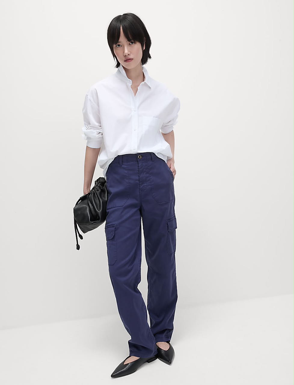 Lyocell Rich Cargo Straight Leg Trouser