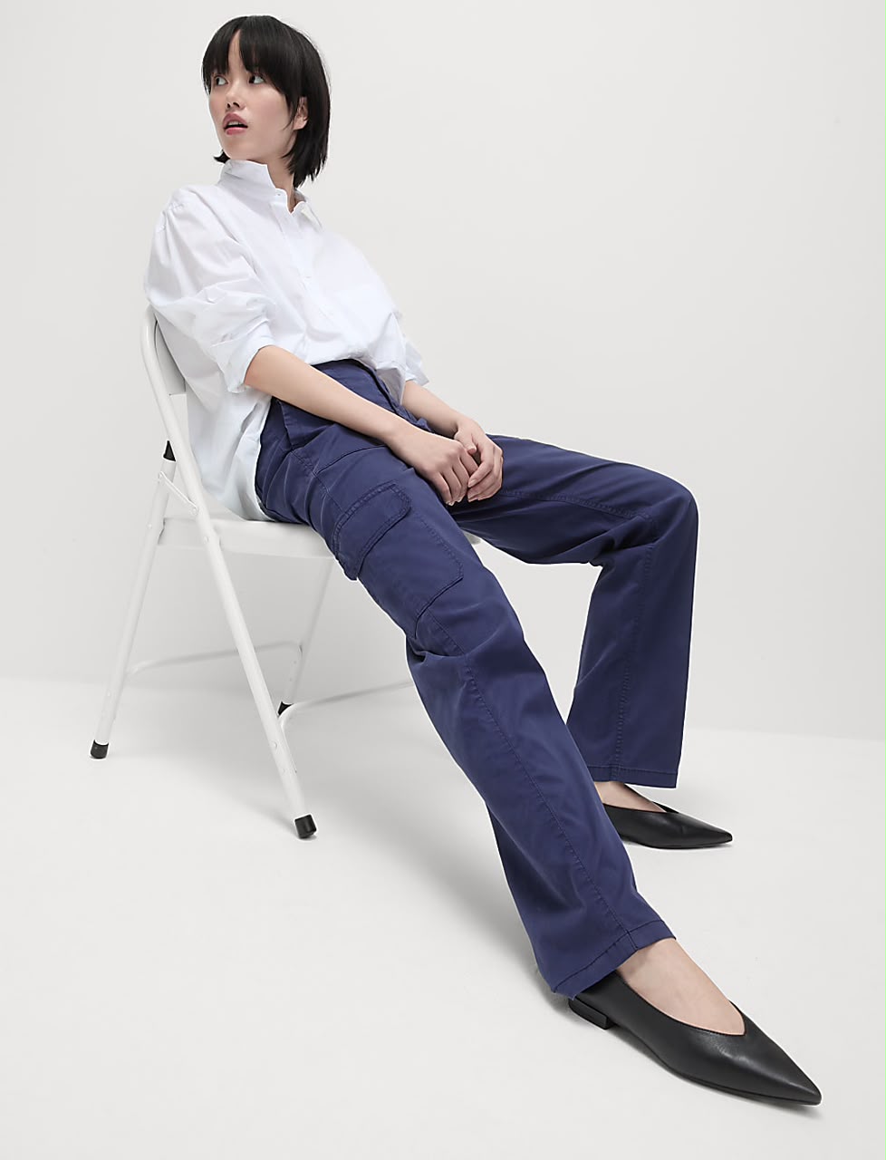 Lyocell Rich Cargo Straight Leg Trouser