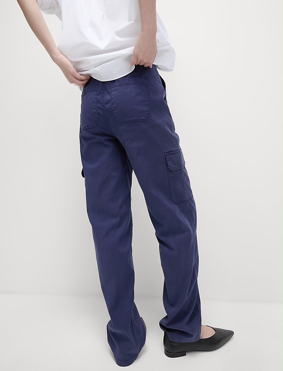 Lyocell Rich Cargo Straight Leg Trouser