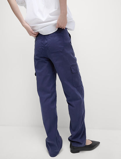 Lyocell Rich Cargo Straight Leg Trouser