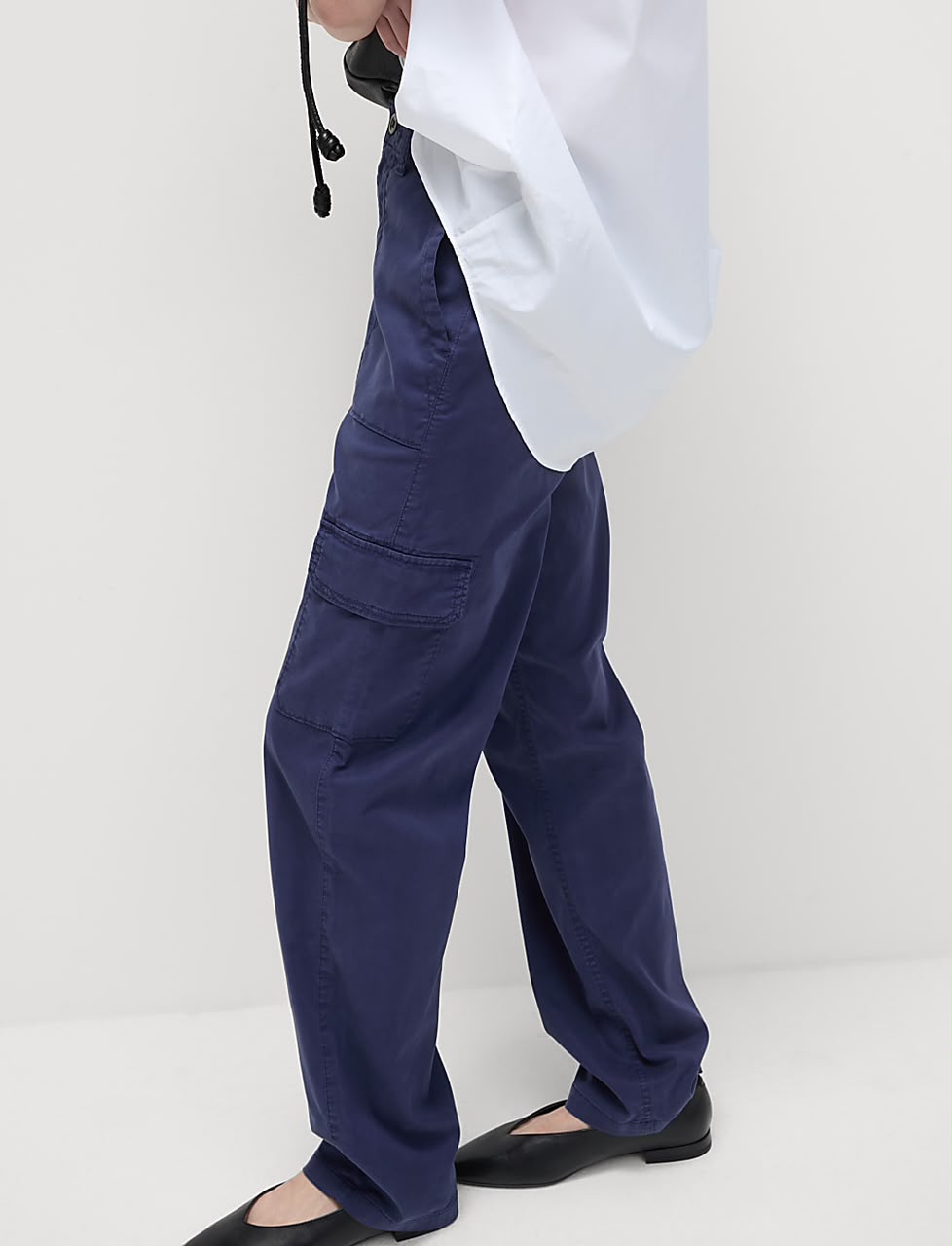 Lyocell Rich Cargo Straight Leg Trouser