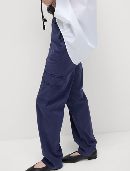Lyocell Rich Cargo Straight Leg Trouser