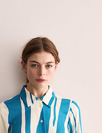 Striped Midi Shirt Dress