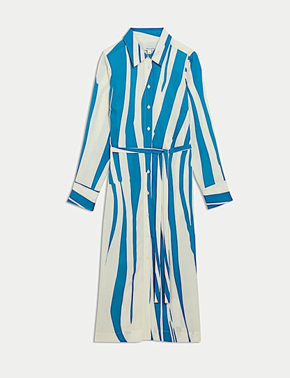 Striped Midi Shirt Dress