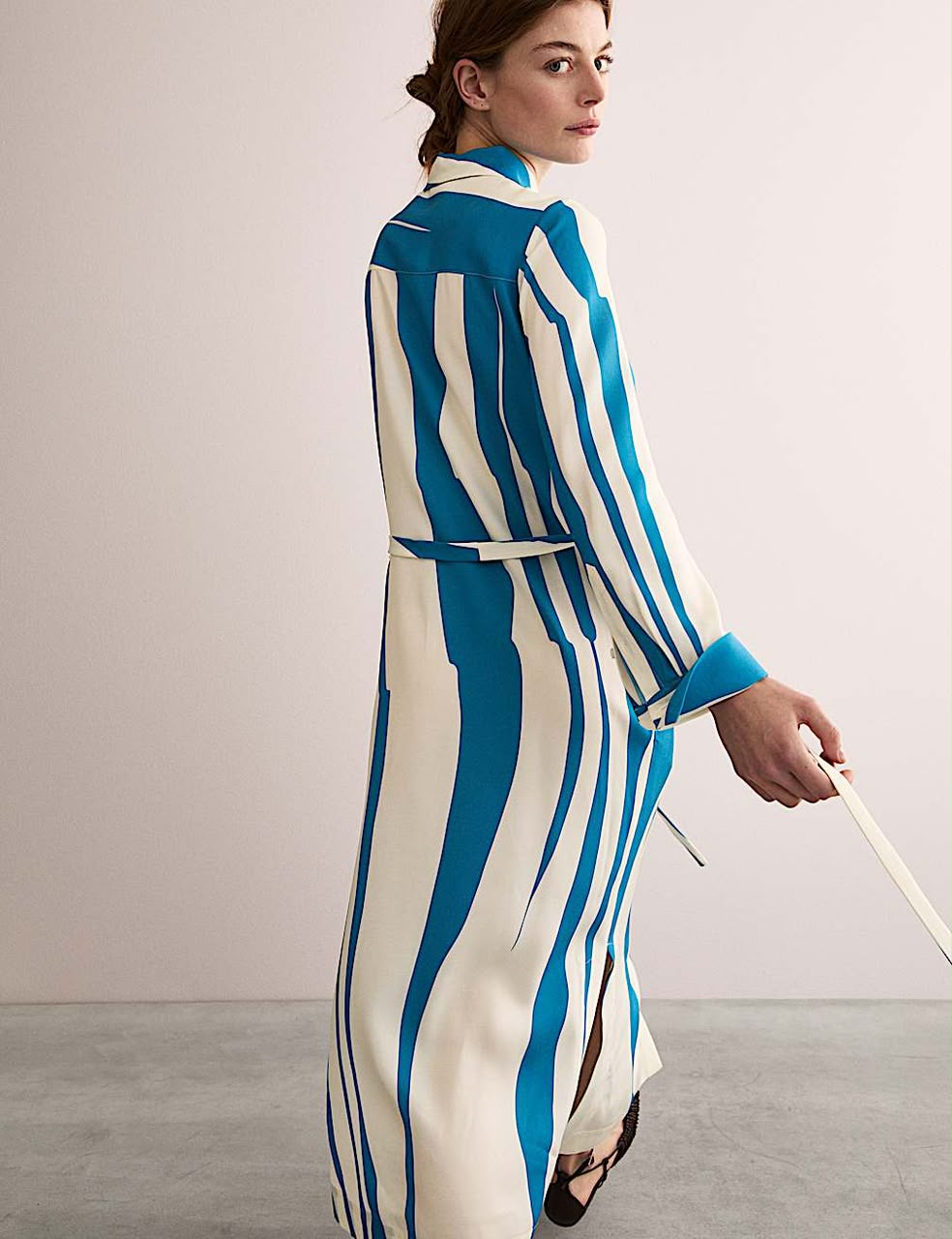 Striped Midi Shirt Dress