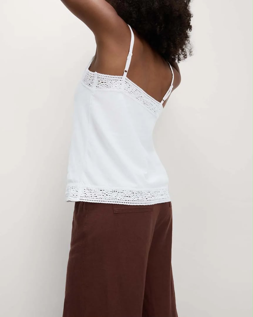 Linen Rich V-Neck Cami Top