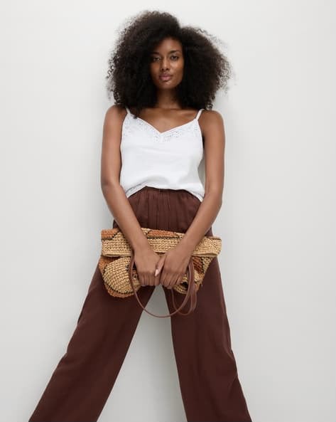 Linen Rich V-Neck Cami Top