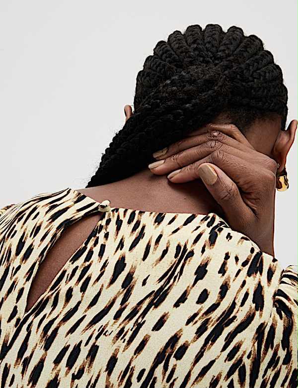 Printed Midaxi Tea Dress