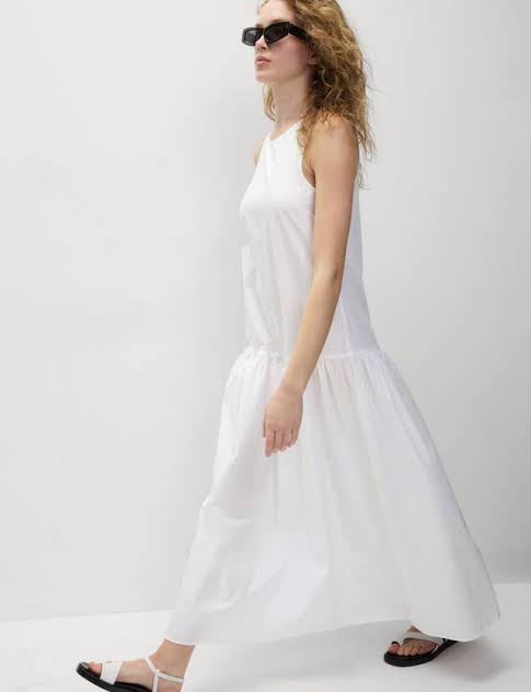 Women Cotton Tiered Dress