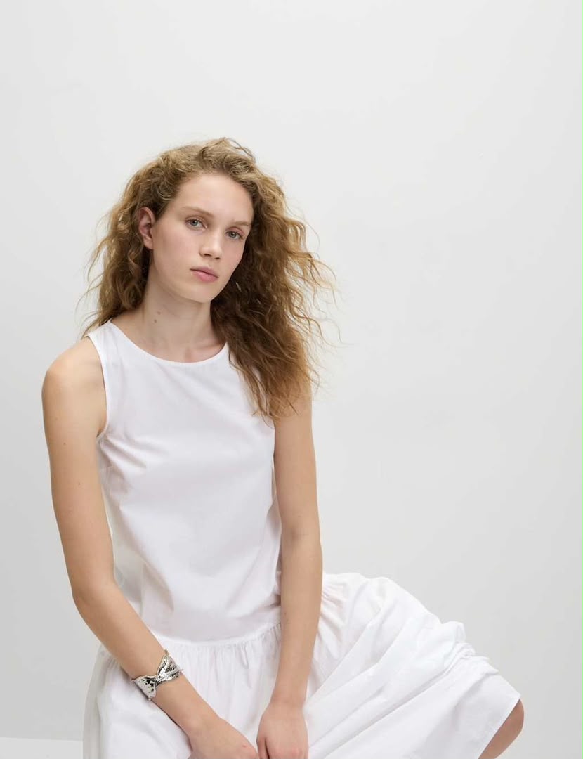 Women Cotton Tiered Dress