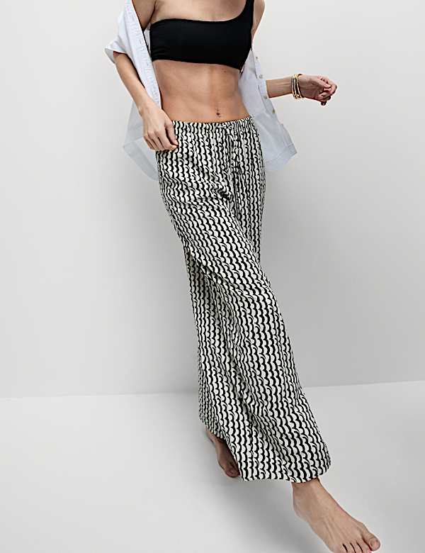 Geometric Wide Leg Culotted