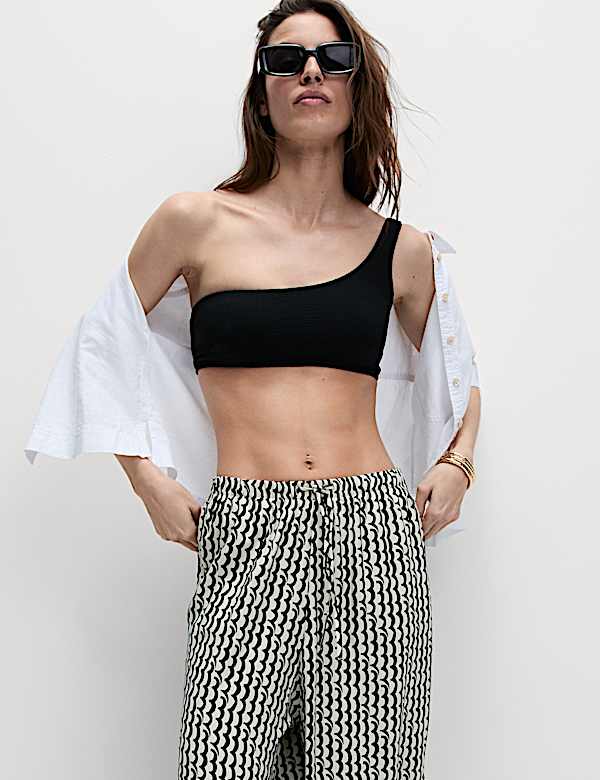 Geometric Wide Leg Culotted
