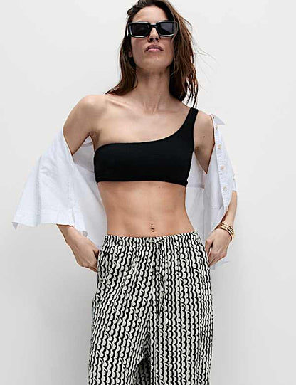 Geometric Wide Leg Culotted