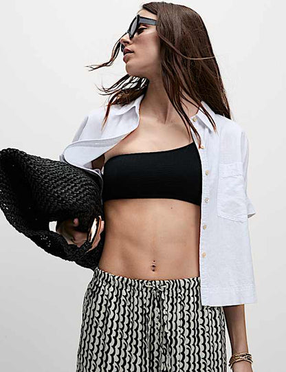 Geometric Wide Leg Culotted