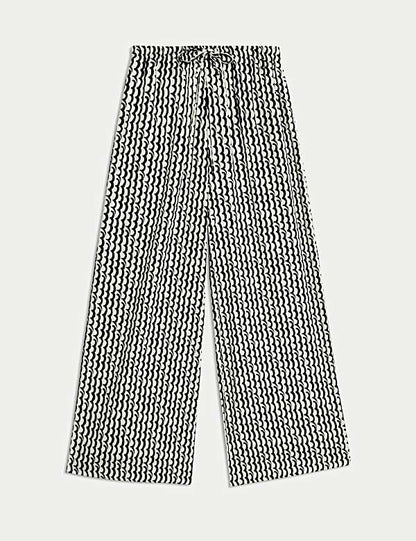 Geometric Wide Leg Culotted