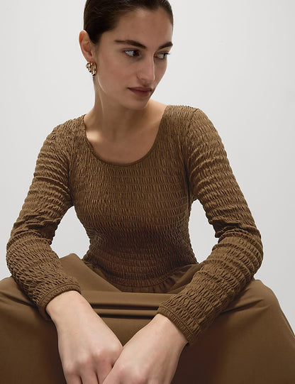 Pure Cotton Midi Drop Waist Dress