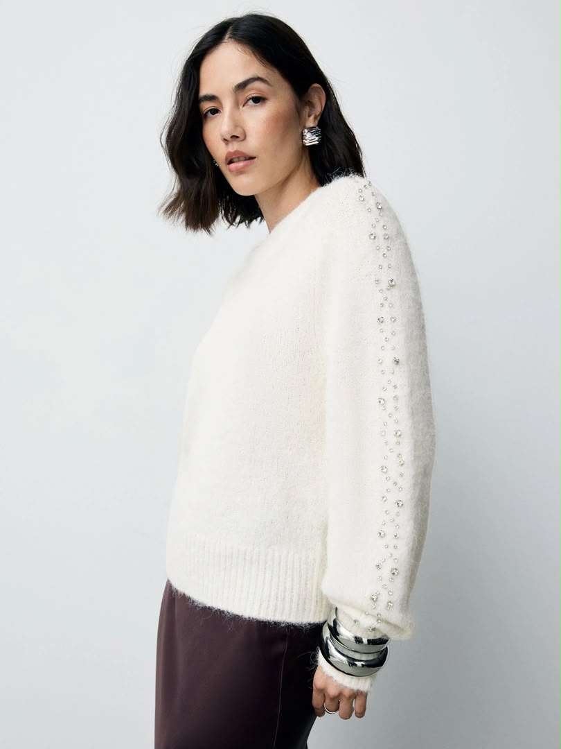 Next Sweater In Egg Shell