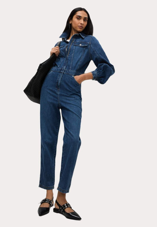 Marks & Spencer Denim Blue Overall / Jumpsuit