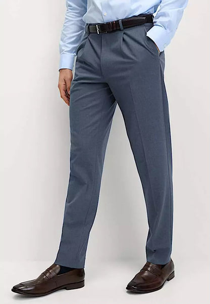 Marks & Spencer Tailored Fit Single Pleat Smart Trouser
