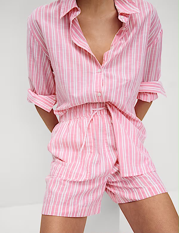 Pure Cotton Printed Hight Waisted Short