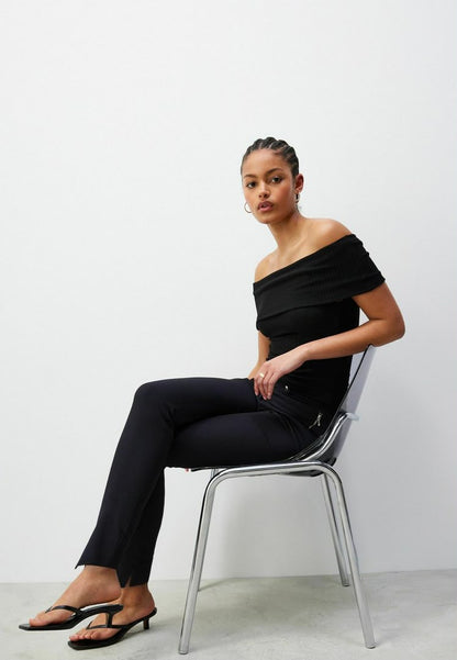 PetiteTrouser Mottled Black